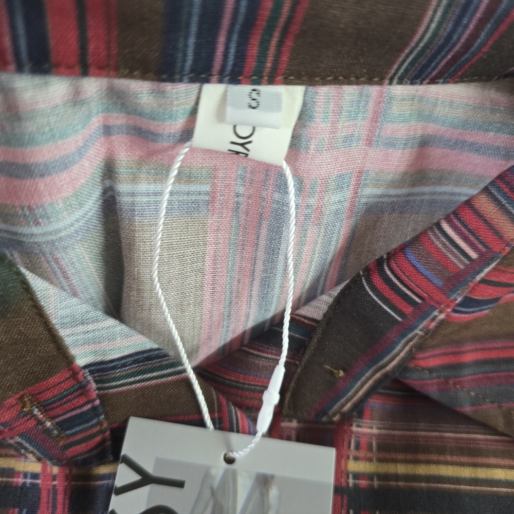 Oyrosy New with Tags Dress Size M Maxi Plaid Belt Fall Winter Shirt dress Sz S - Picture 3 of 3